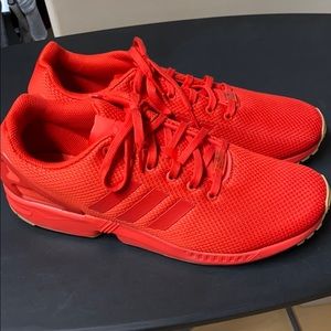 Adidas ZX Flux red running shoes